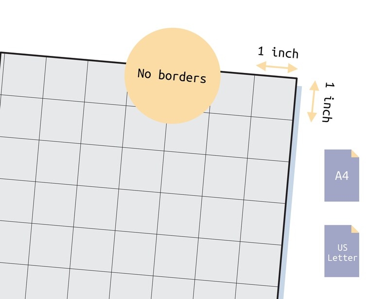 1 Inch Printable Graph Paper Etsy 1 Inch Printable Graph Paper Etsy