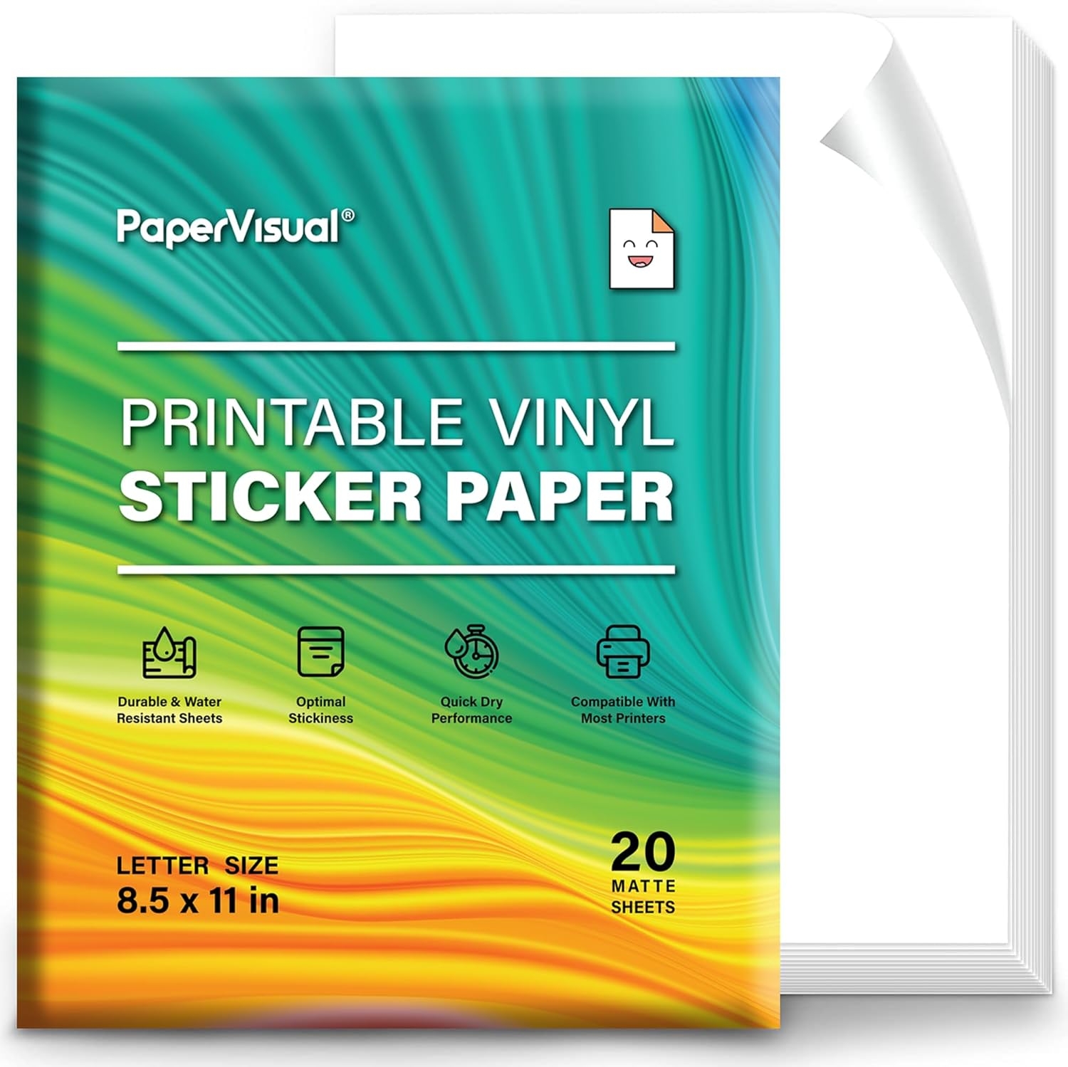 10 Sheets Transparent Sticker Paper A4 Printable Vinyl Sticker Clear 