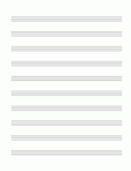 10 Stave Staff Paper StaffPaper