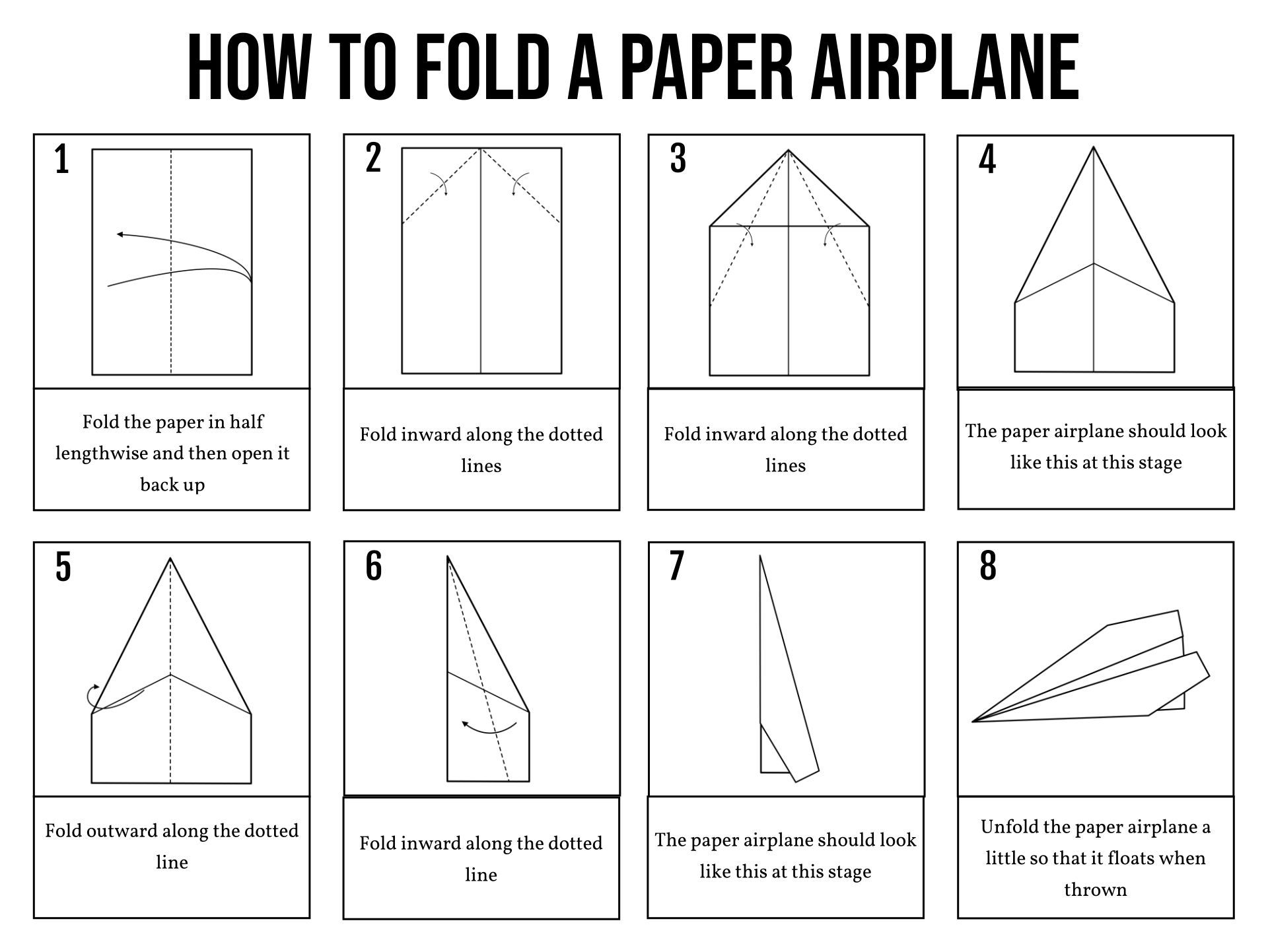 14 Best Printable Paper Airplane Templates Artofit
