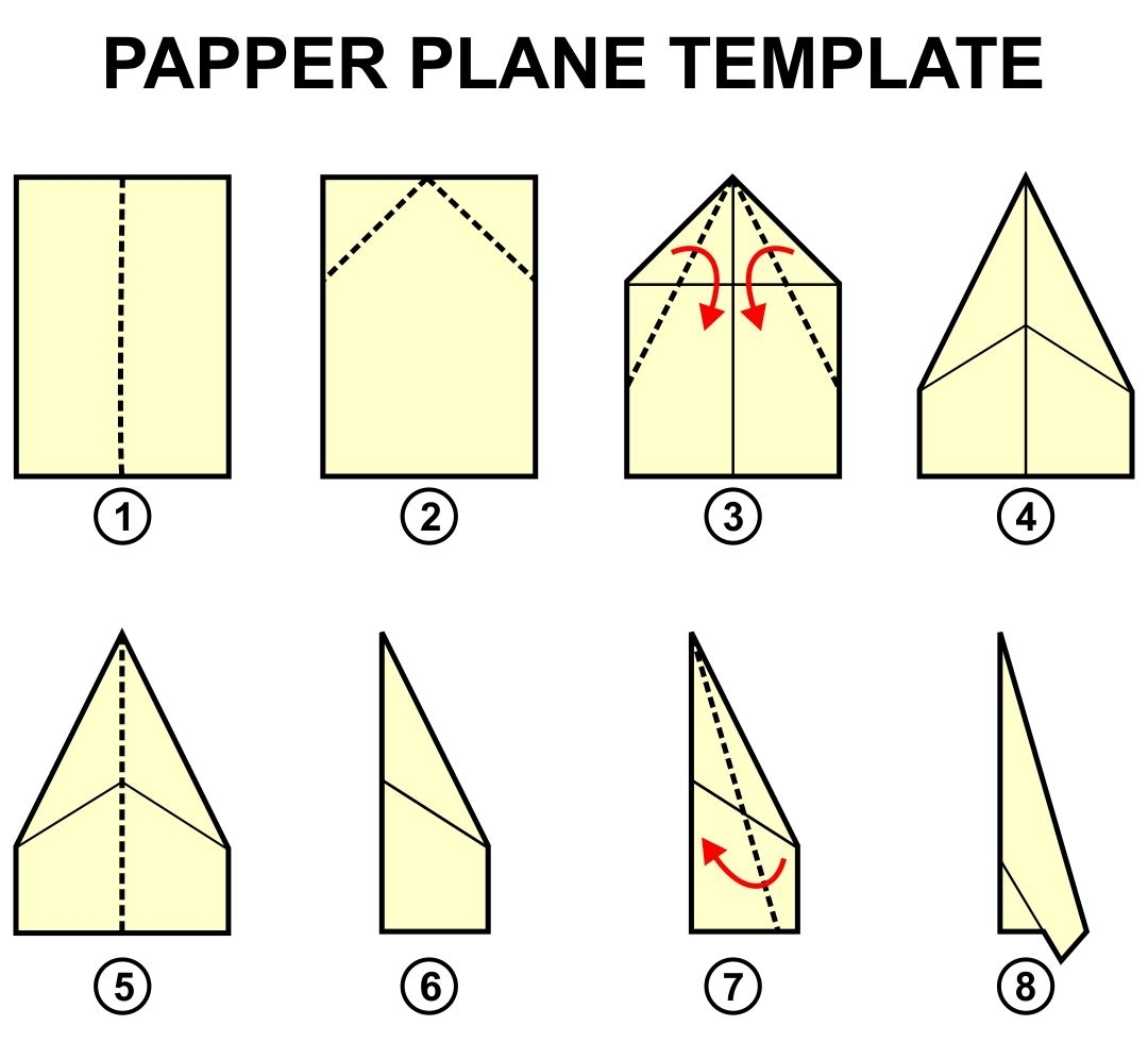 14 Best Printable Paper Airplane Templates Printablee Fillable Form 2023