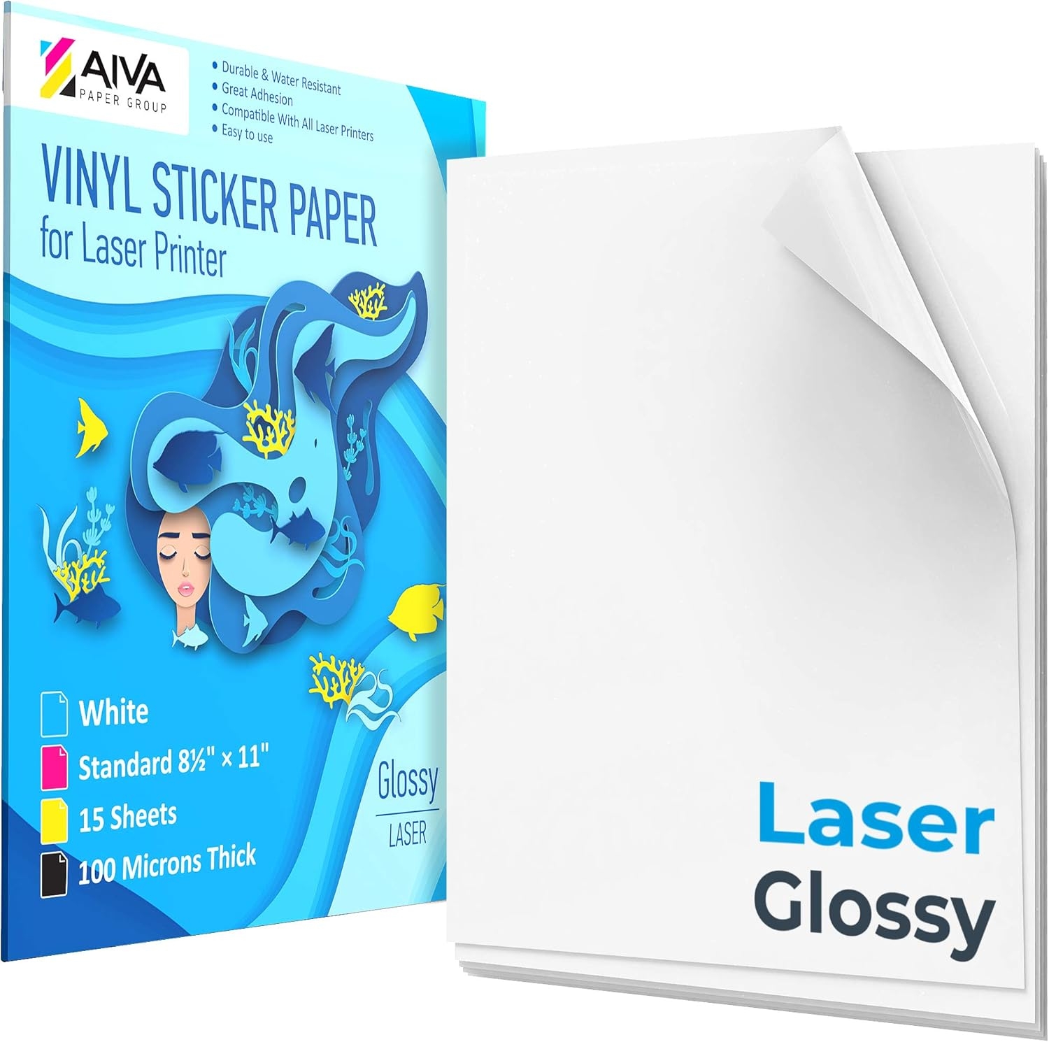20 X A4 White GLOSSY Self Adhesive Sticky Silhouette Printable Sticker 