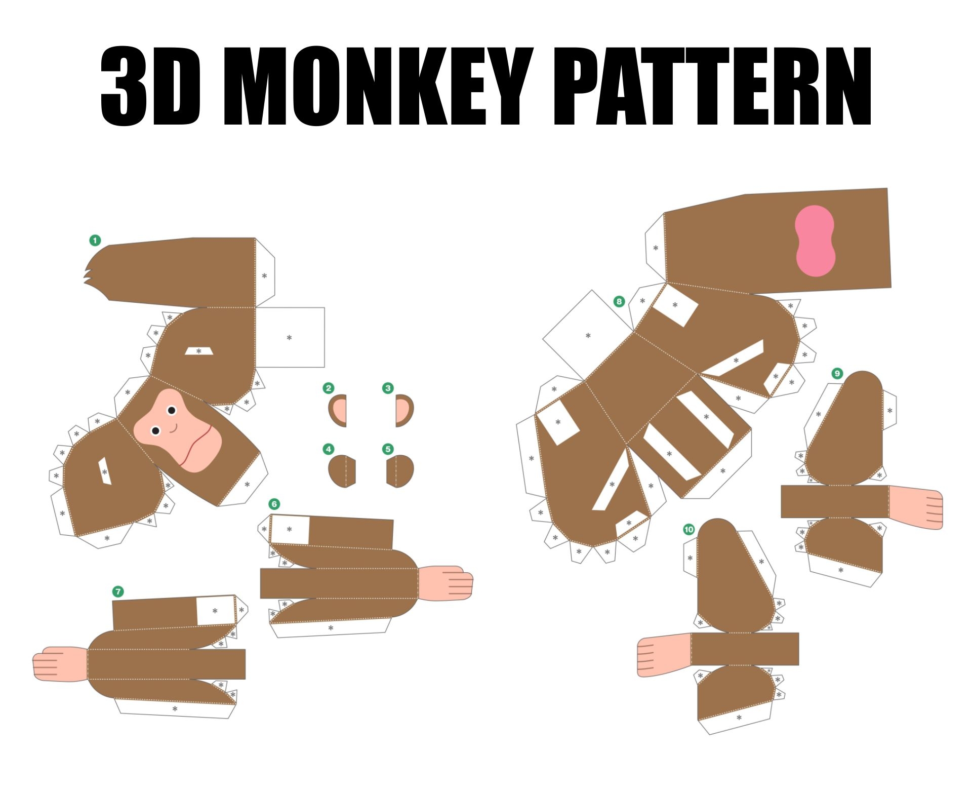 3D Paper Animals Crafts 10 Free PDF Printables Printablee