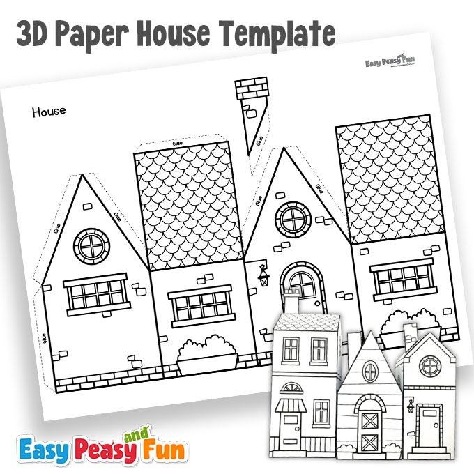 3D Printable Paper House Templates Free Printable Easy Peasy And Fun