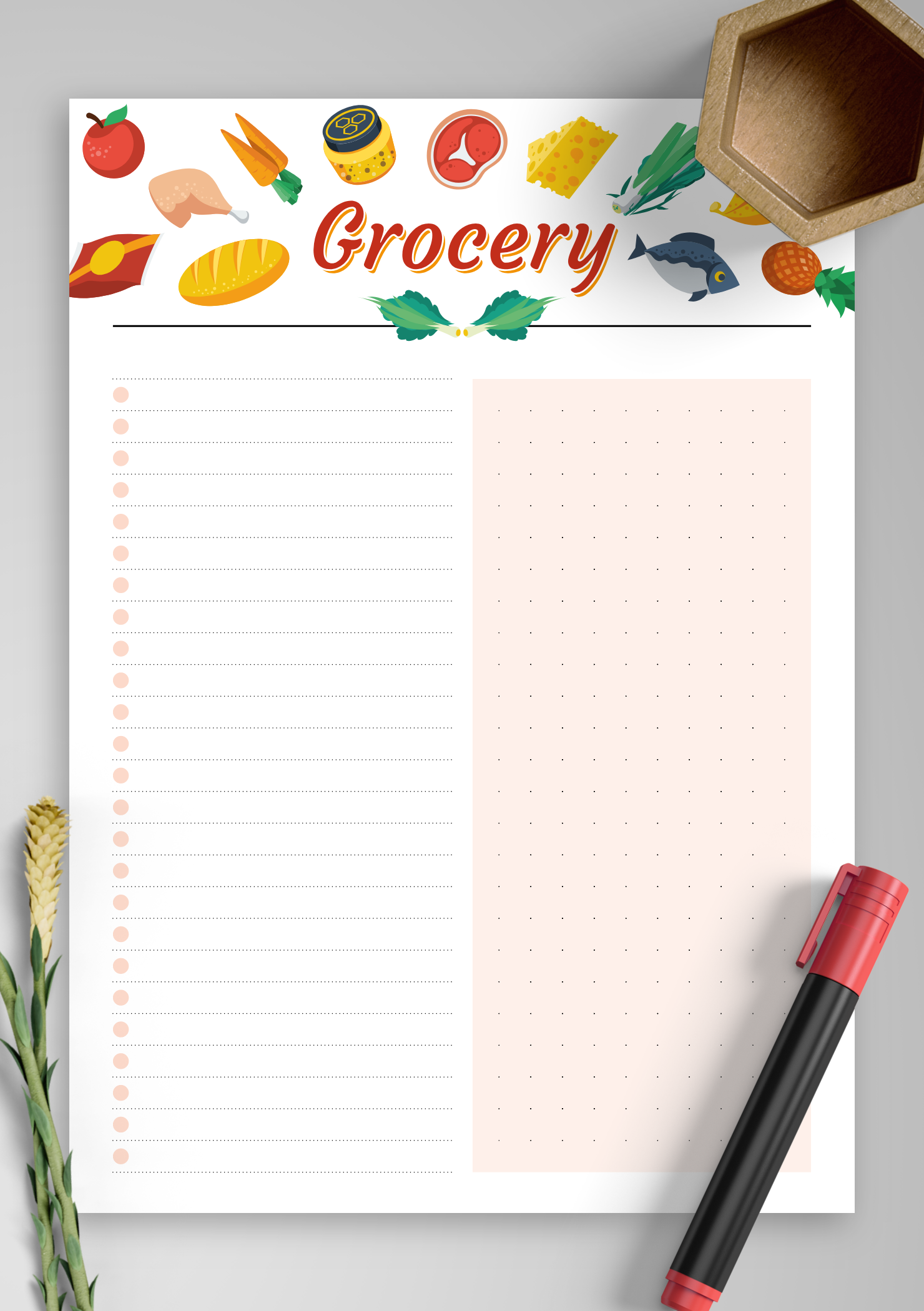 8 Free Printable Grocery Lists Pdf Download NBKomputer