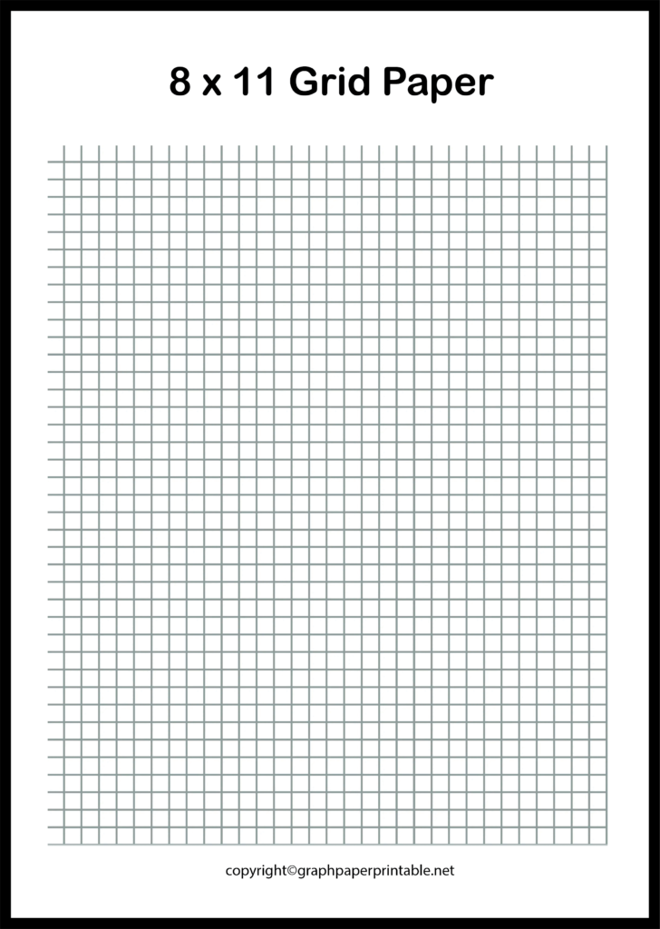 8 X 11 Grid Paper Printable Template In PDF