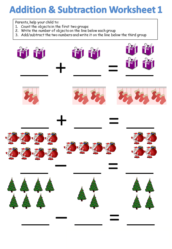Addition And Subtraction Worksheets Printable