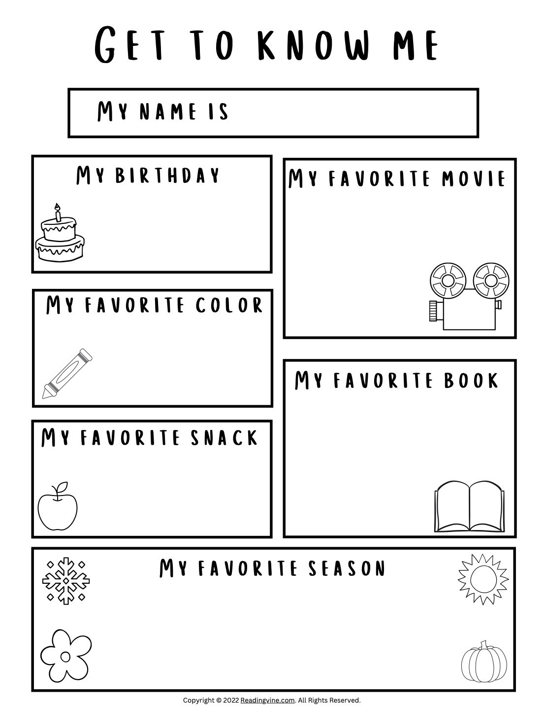 All About Me Printable Worksheets 50 FREE Printables Printabulls 