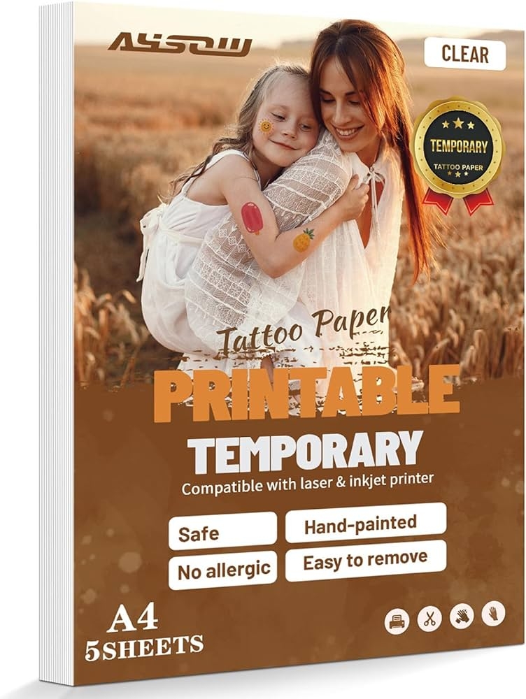 Amazon AYSOW Printable Temporary Tattoo Paper For Inkjet