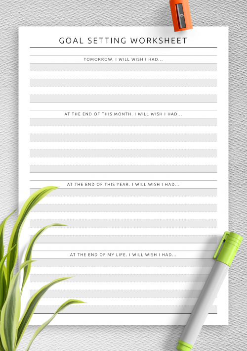 Best Images Of Goal Setting Printable Worksheet Printable Goal The 