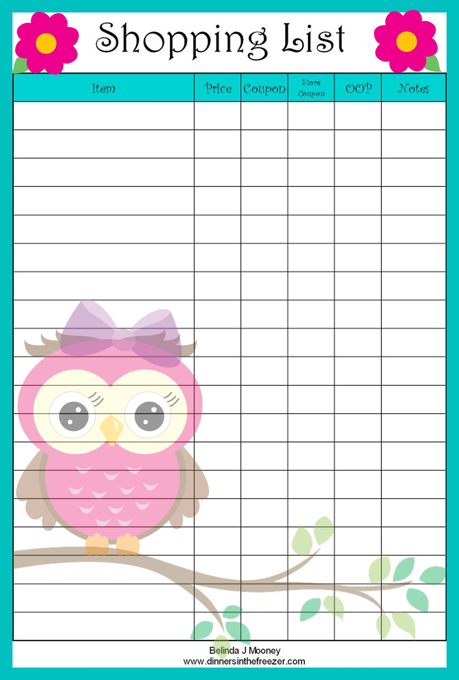 Blank Grocery Shopping List Printable Printable Free Templates