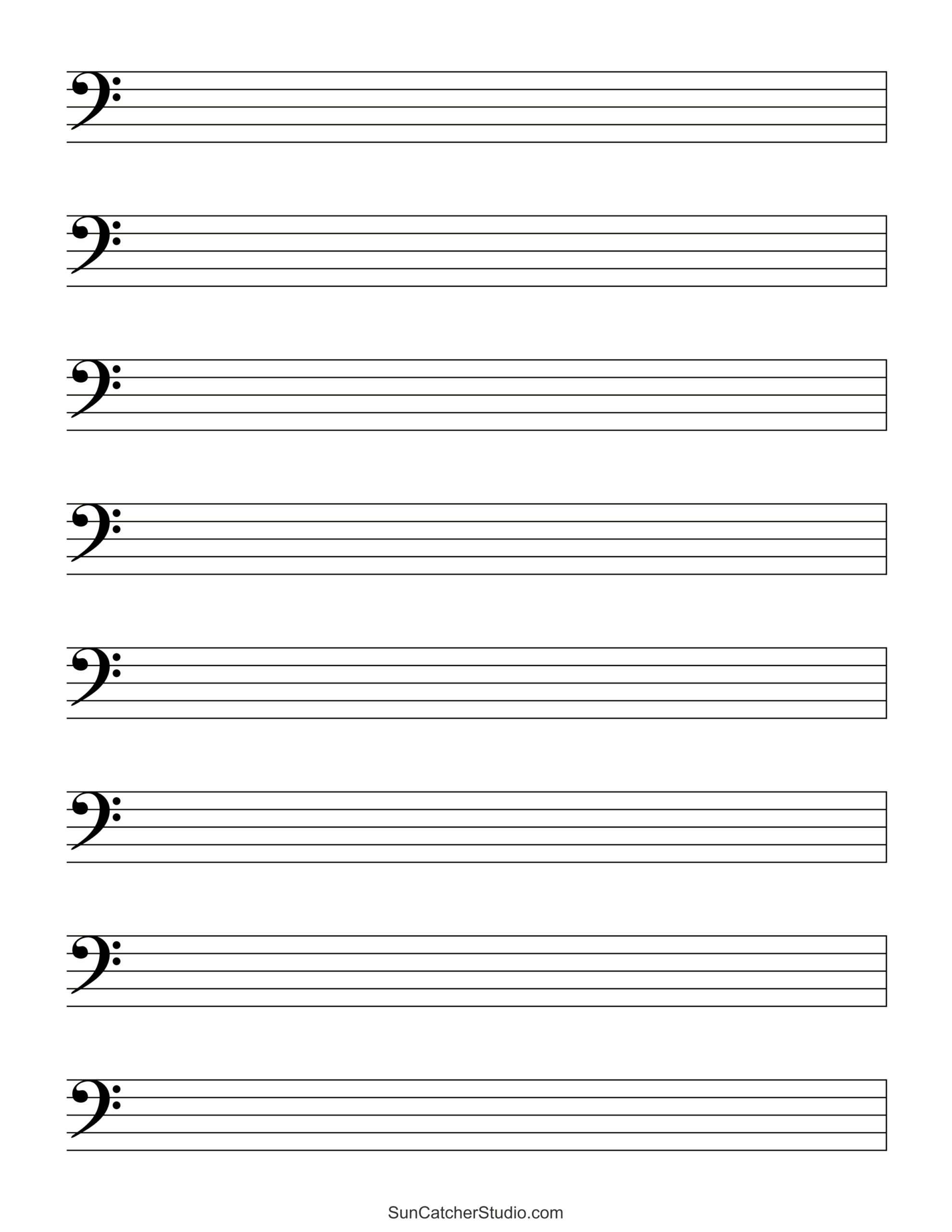 Blank Printable Music Staff Paper Music Staff Printable Sheets