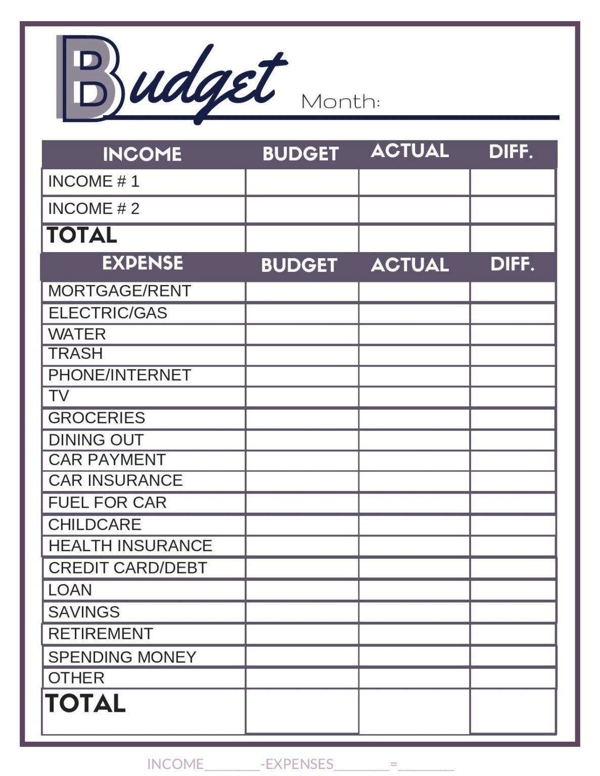 Budget Math Worksheets Free Printable Printable Worksheets