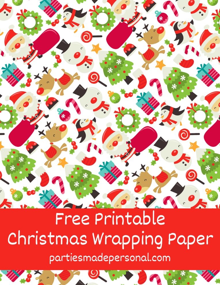 Christmas Printable Wrapping Paper 20 FREE Designs Parties Made 