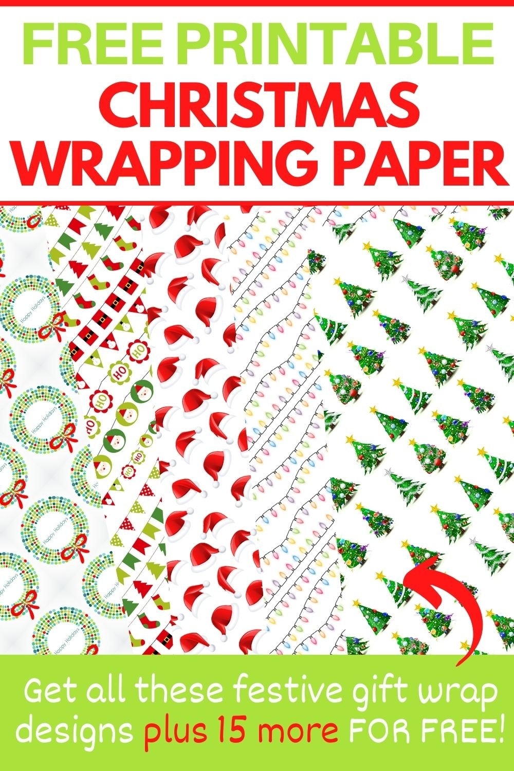 Christmas Printable Wrapping Paper 20 FREE Designs Parties Made
