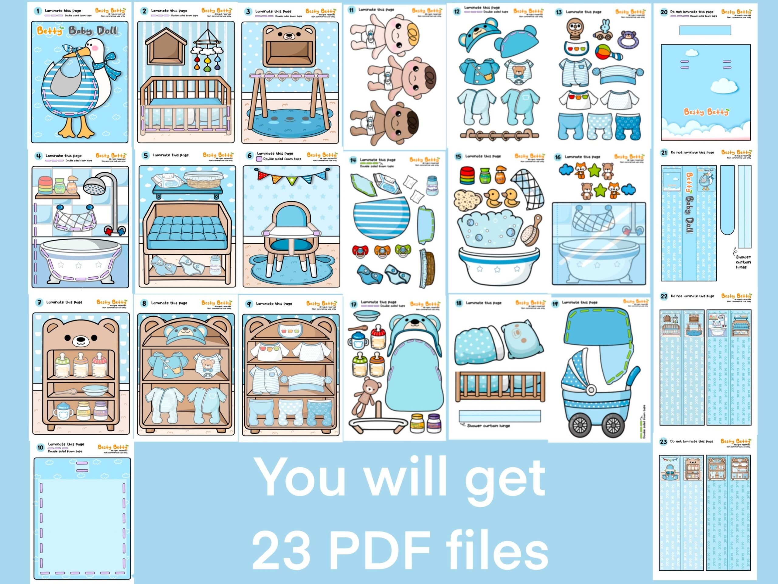 Cinnamoroll Paper Doll House Printable NBKomputer