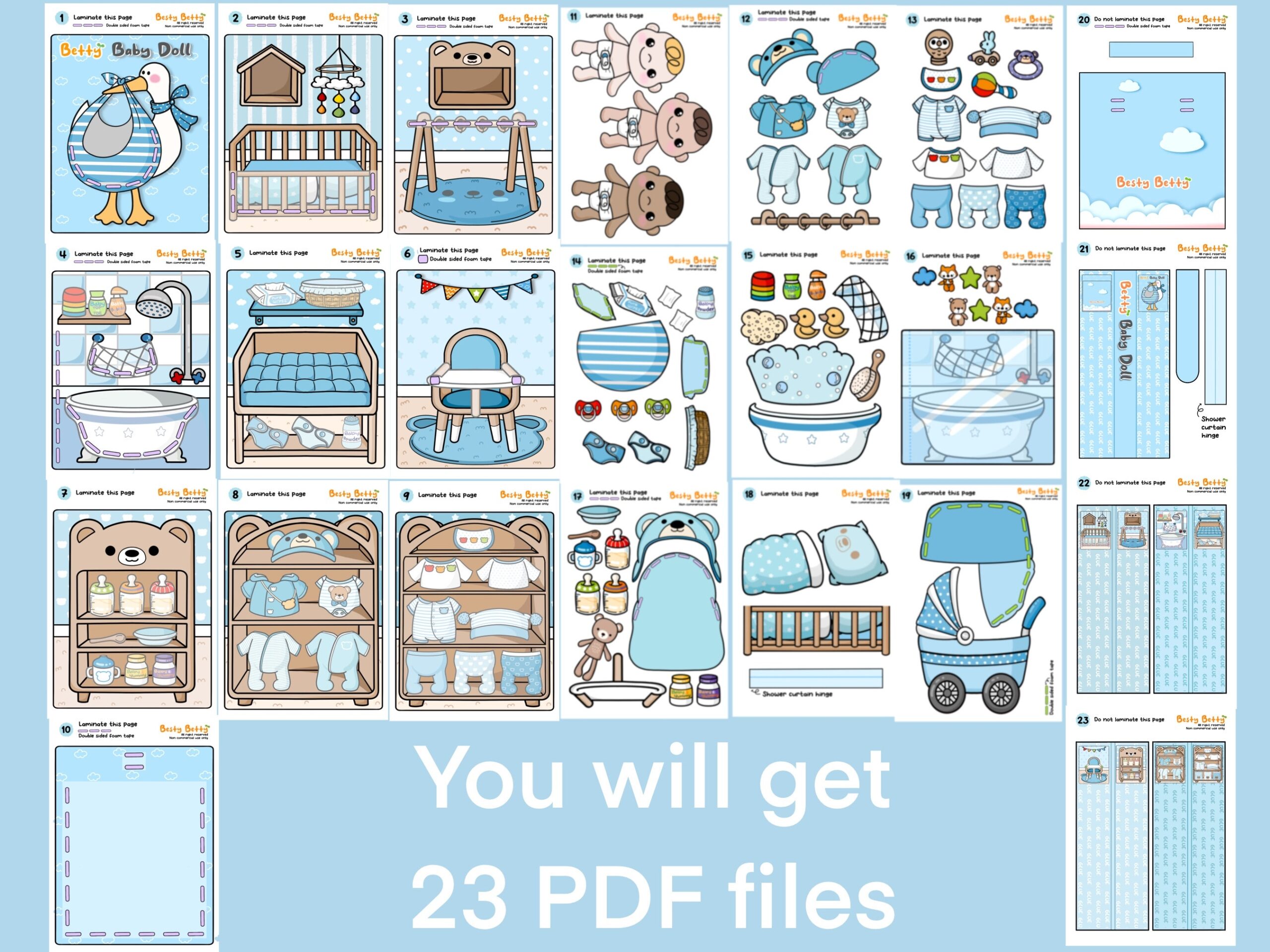 Cinnamoroll Paper Doll House Printable NBKomputer