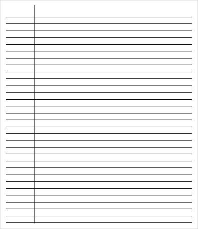 College Ruled Paper Printable Room Surf
