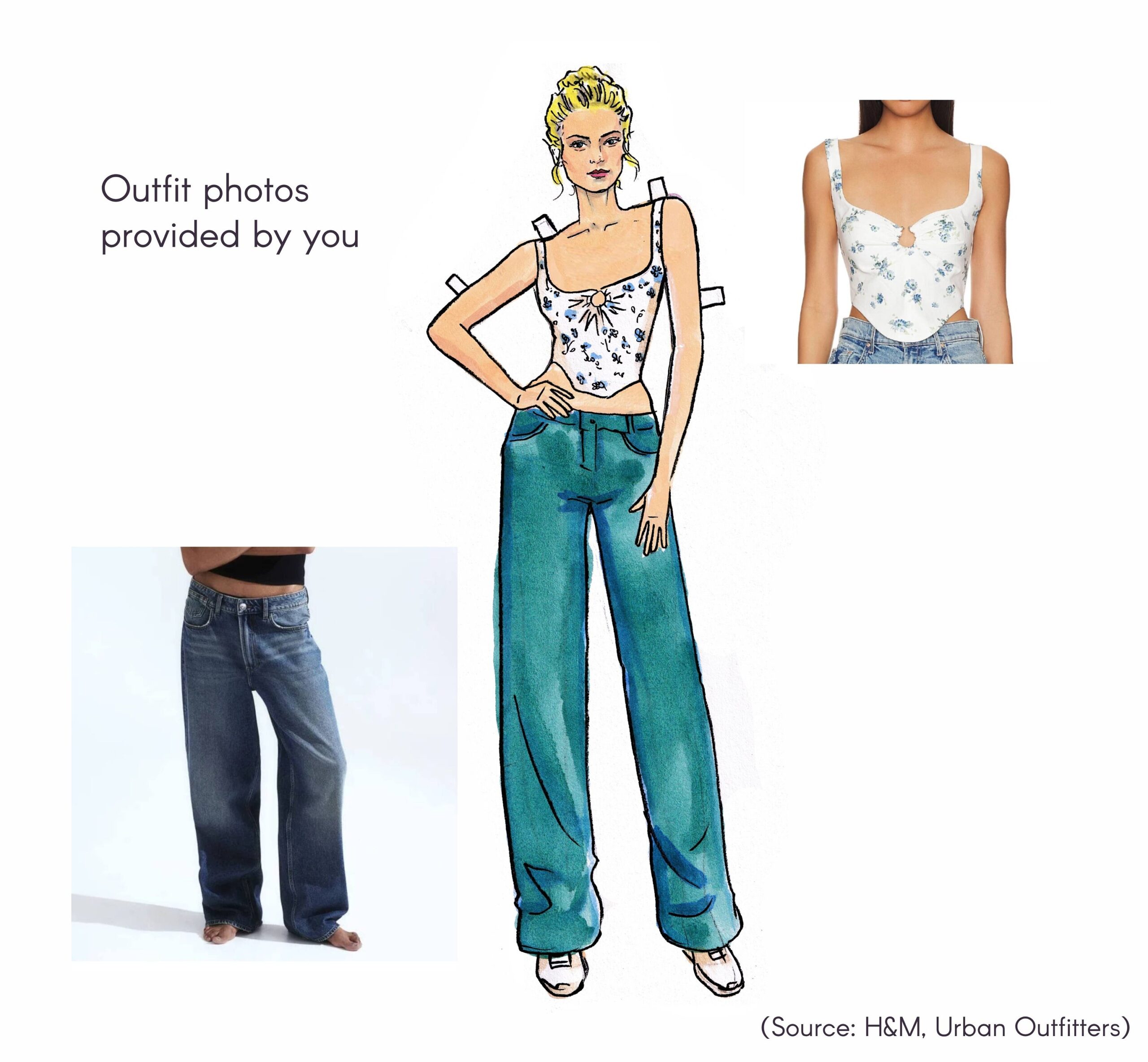 Custom Paper Doll With Outfits Etsy