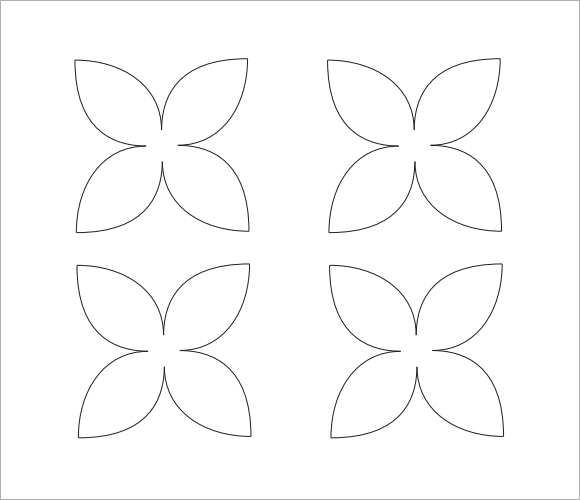 Cut Out Printable Free Paper Flower Petal Templates