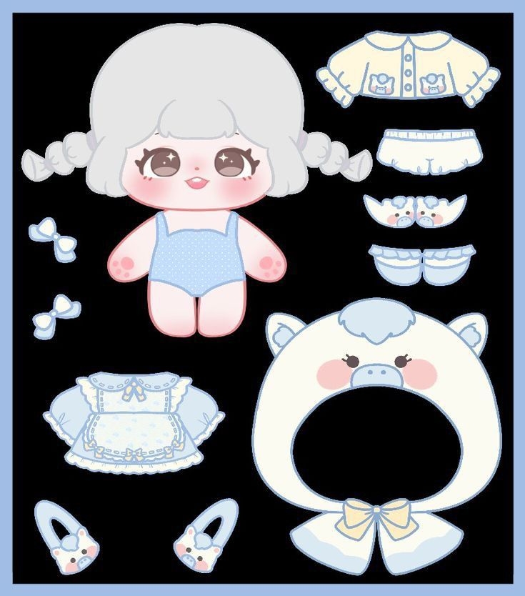 Cute Paper Doll Chibi Anime NBKomputer
