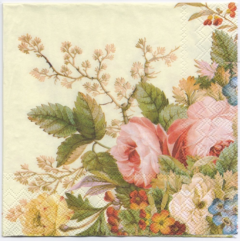 Decoupage Paper Napkins Of Summer Roses