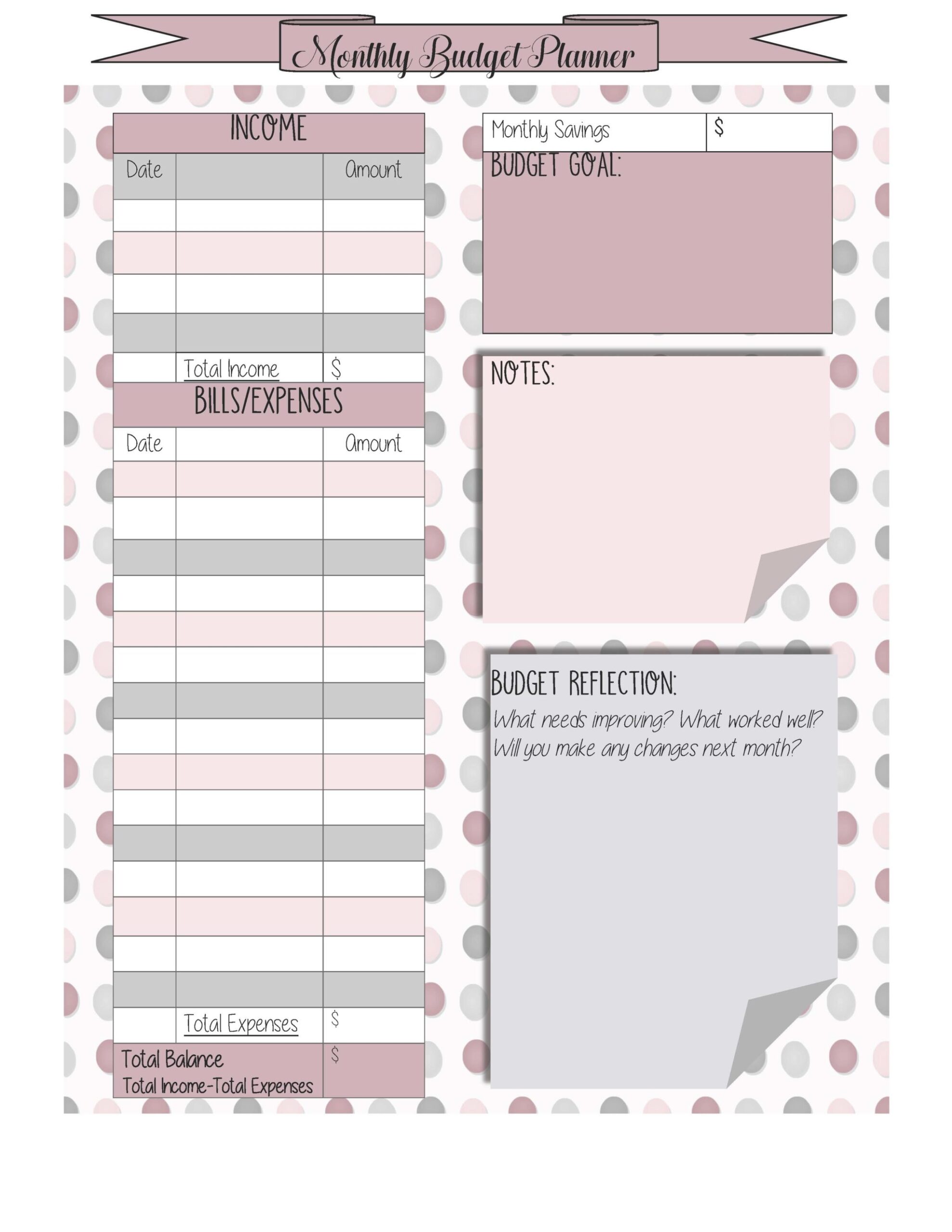 DIY Budget Planner