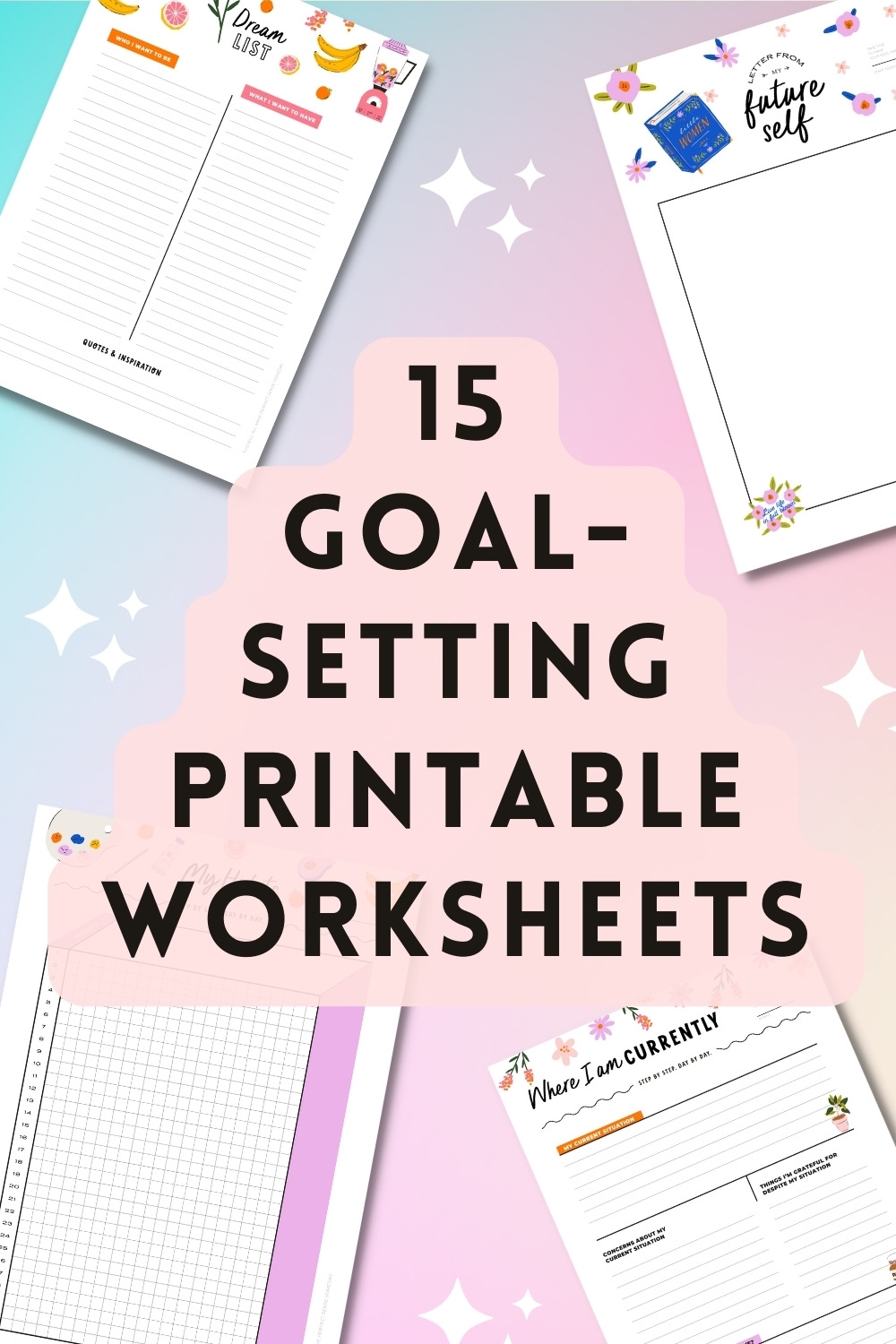 Downloadable Printable Goal Setting Worksheet Lights Crystal