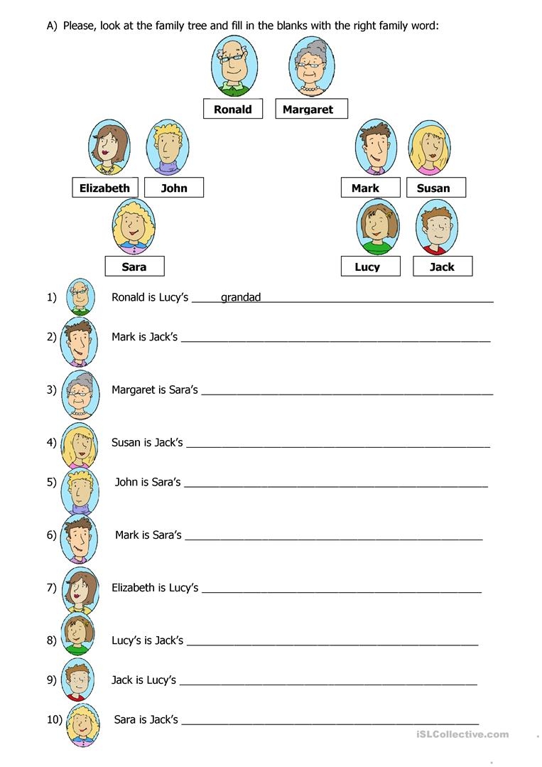 Family Tree Worksheet Printable Printable Worksheets