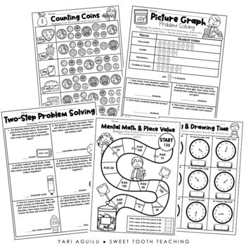 February Printables Second Grade Review Worksheets Grammar 