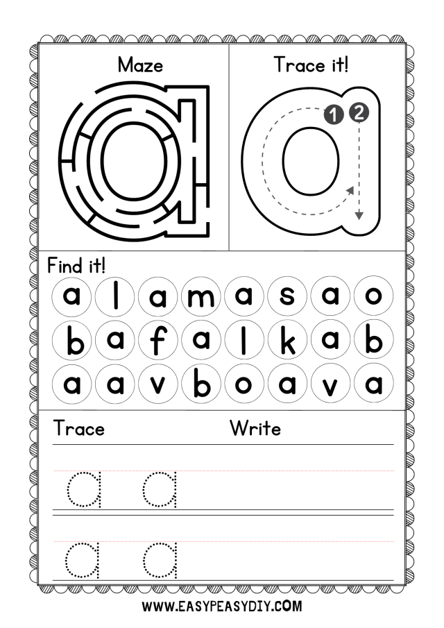 Free Educational Worksheets Pre K K Easy Peasy DIY Worksheets 