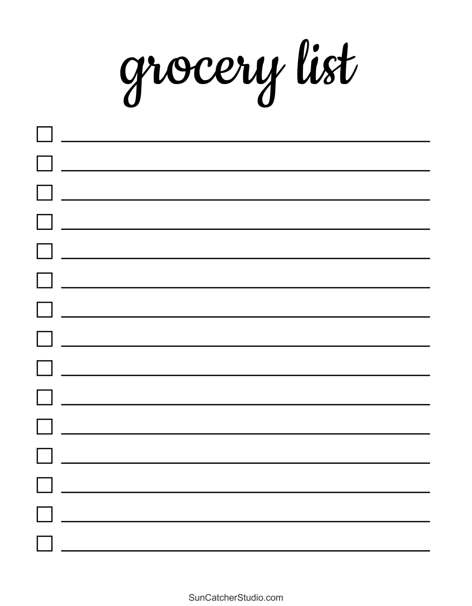 Free Grocery List Template Printable Printable Templates NBKomputer