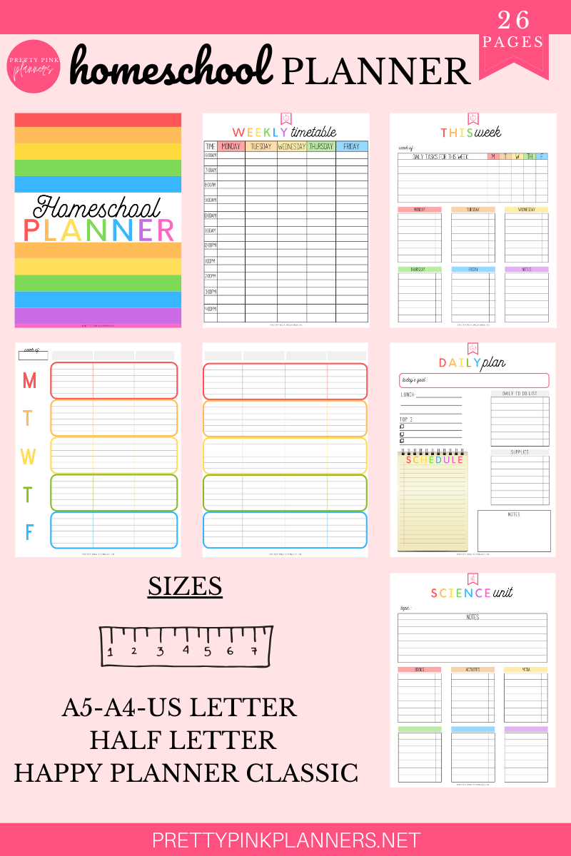 Free Homeschool Planner Printable Printable Calendars AT A GLANCE