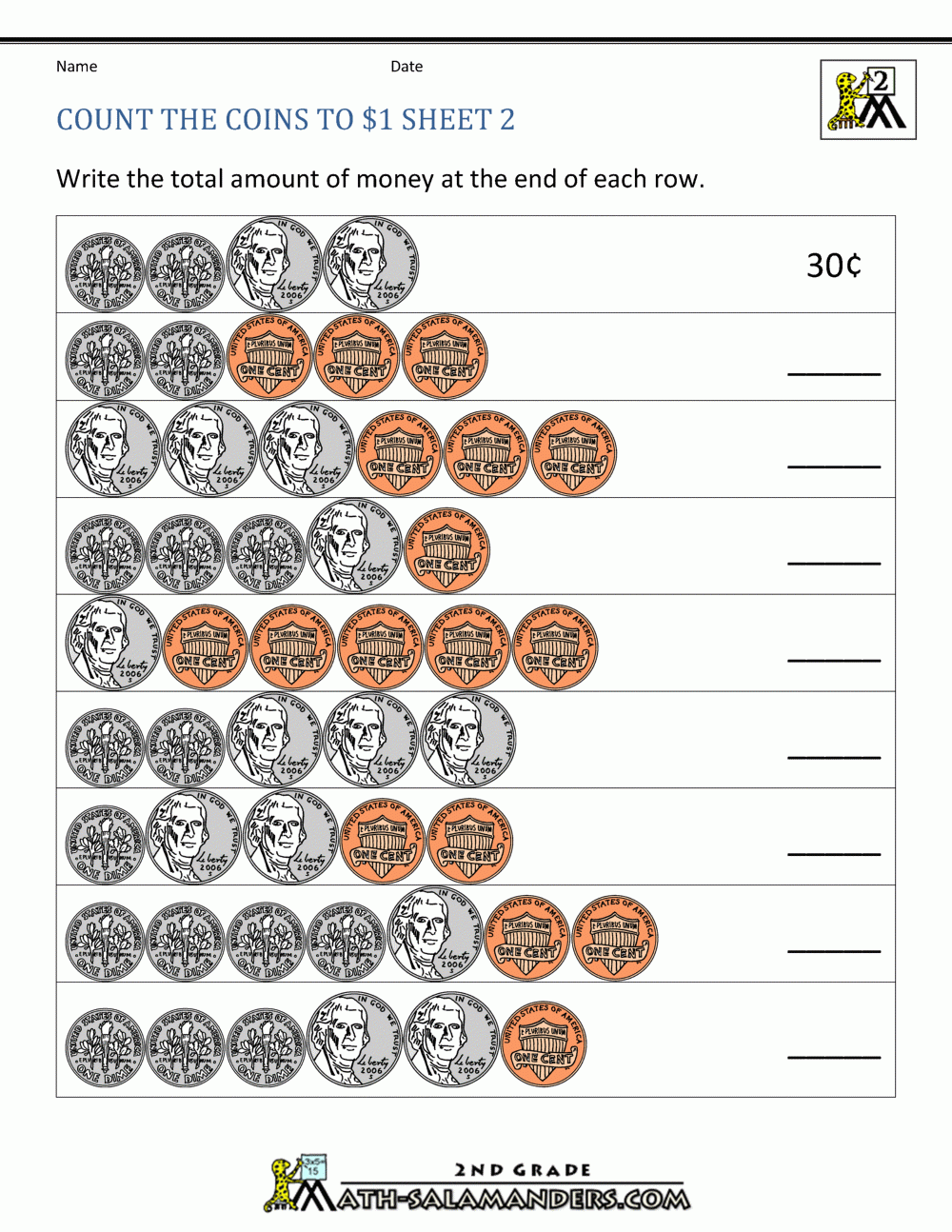 Free Money Counting Worksheets CountingWorksheets