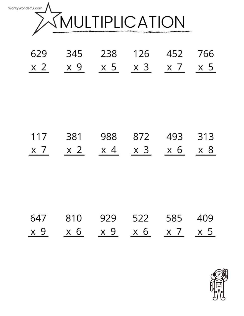 Free Multiplication Worksheets 1 12 Paper Trail Design Worksheets 