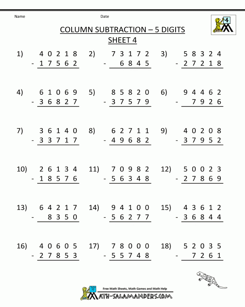 Free Online Printable 5th Grade Math Worksheets Math Worksheets Printable