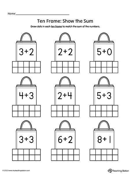 Free Preschool Kindergarten Addition Worksheets Printable K5 
