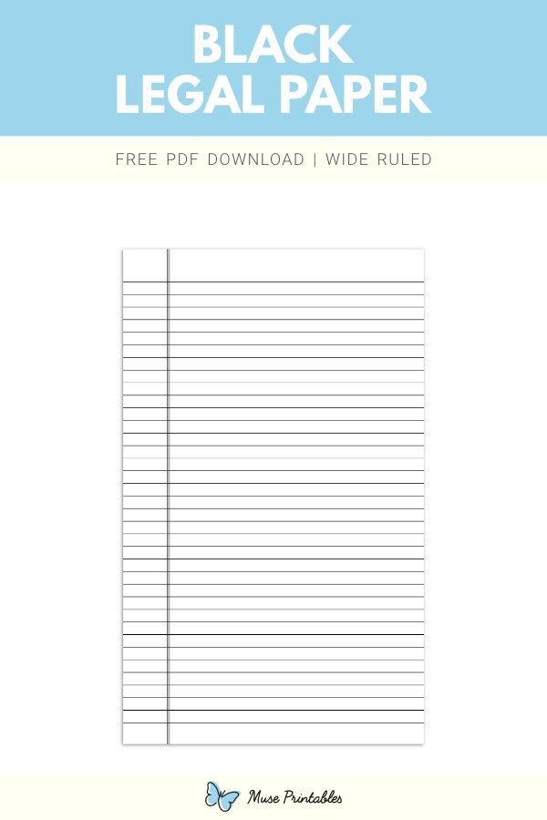 Free Printable Black And White Legal Paper Template