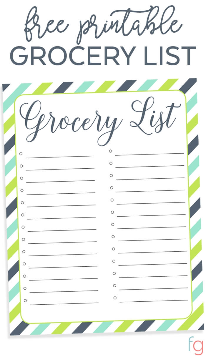 Free Printable Grocery List Grocery List Printable Gr Vrogue co