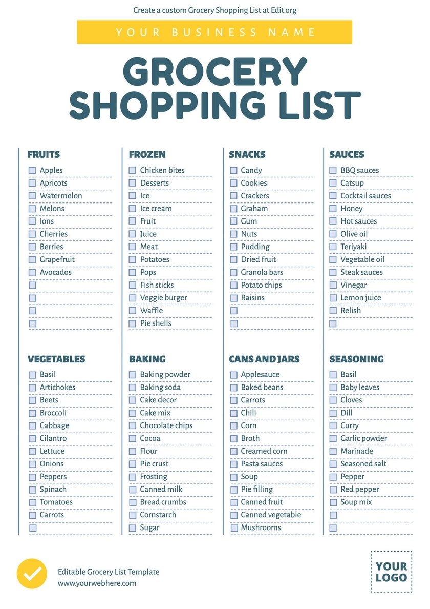 Free Printable Grocery List Printable Templates Free NBKomputer