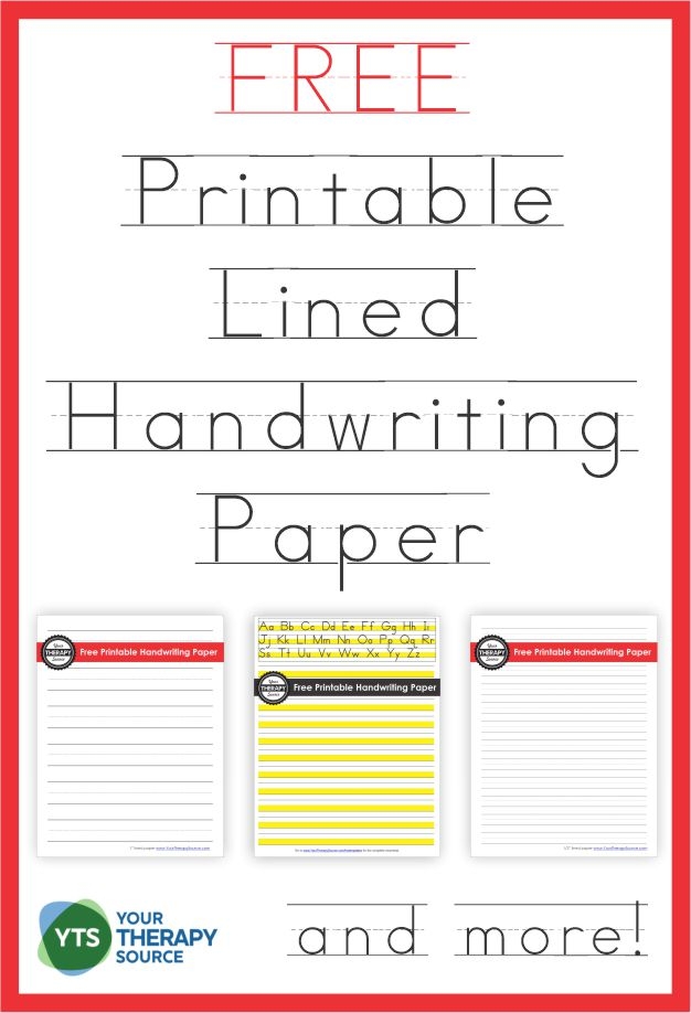 Free Printable Handwriting Paper For Kindergarten Download Free 