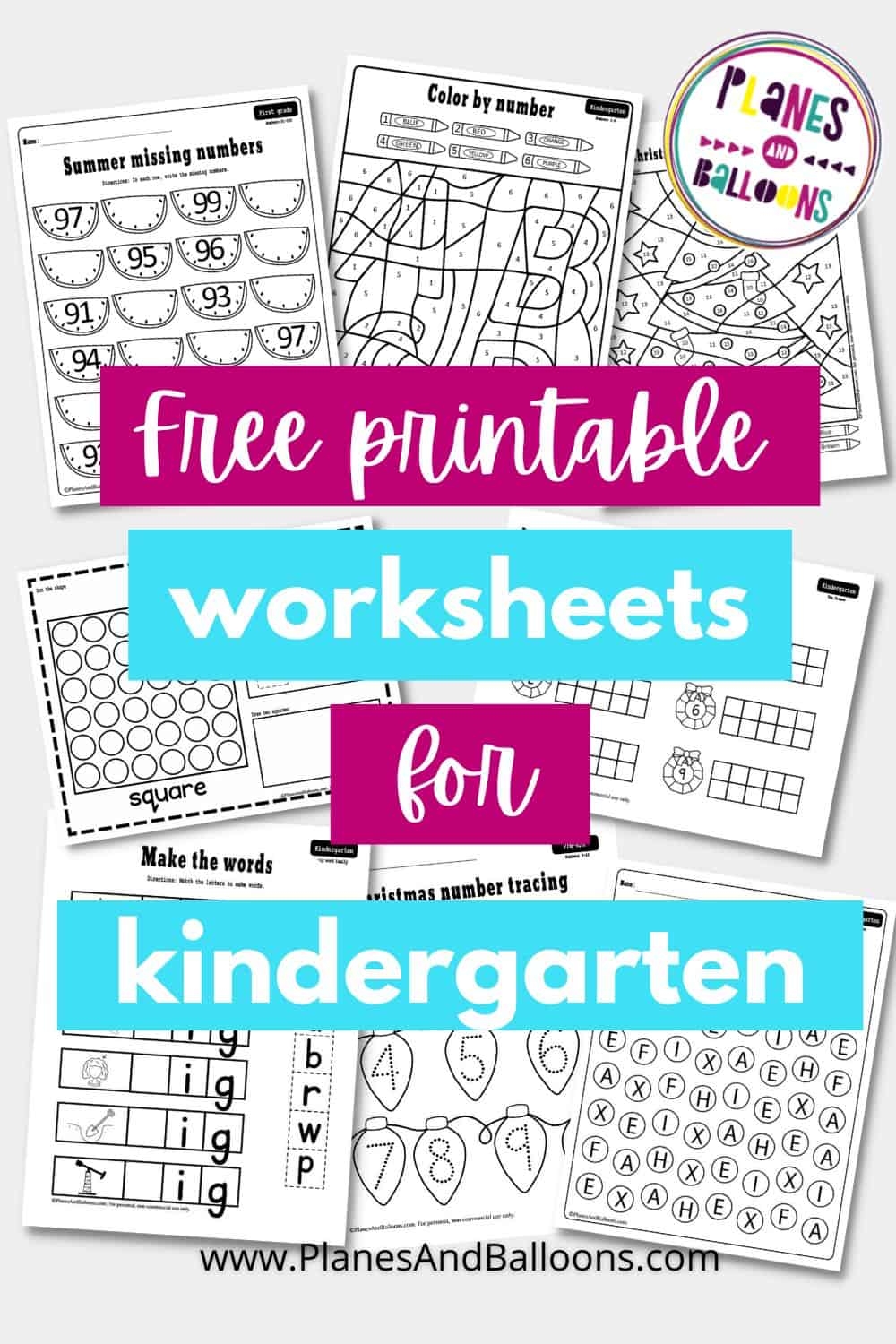 Free Printable Kindergarten Worksheets Learning Made Fun 
