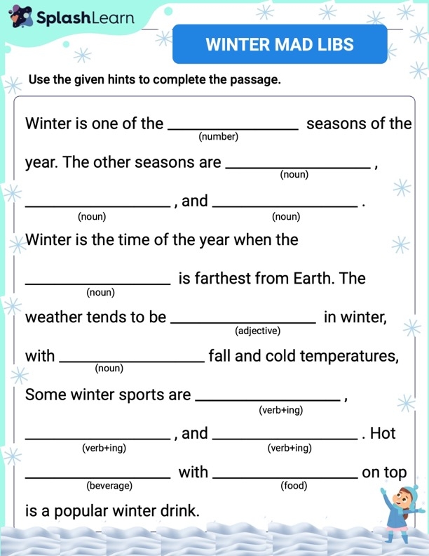 Free Printable Mad Libs Worksheets For Middle Infoupdate