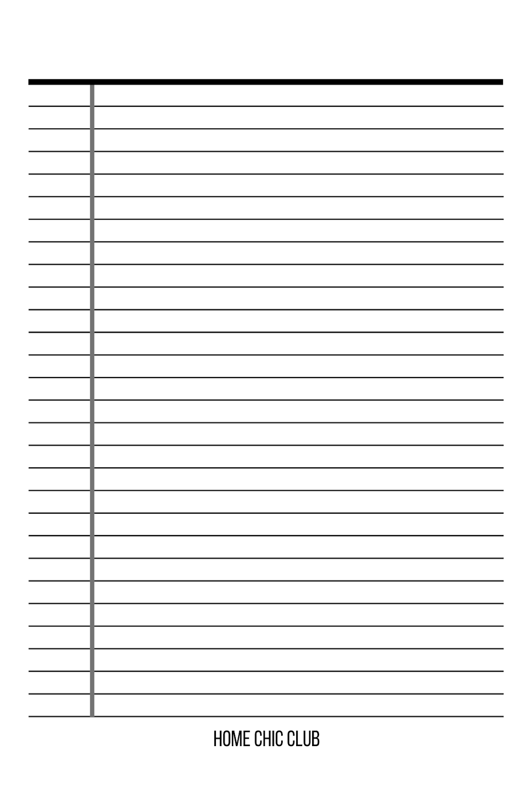 Free Printable Minimalist Note Paper Set Home Chic Club Free 