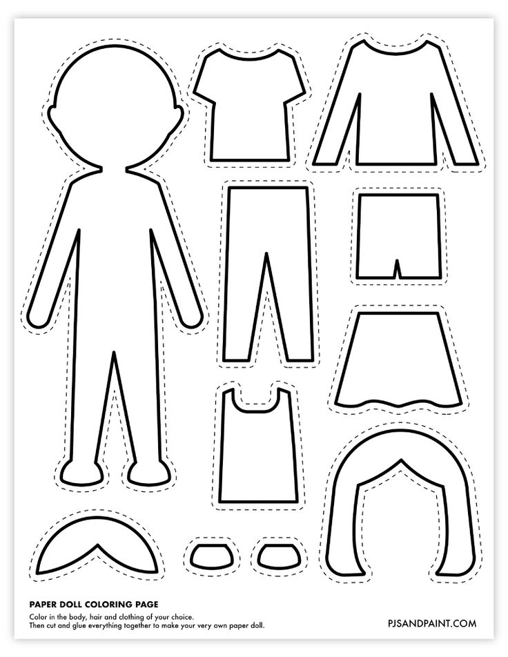 Free Printable Paper Doll Coloring Page Worksheets Library