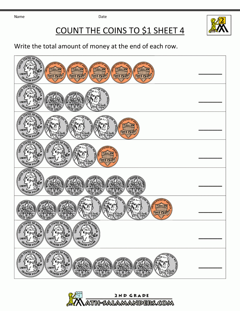 Free Printable Printable Money Worksheets 2nd Grade Printable Worksheets