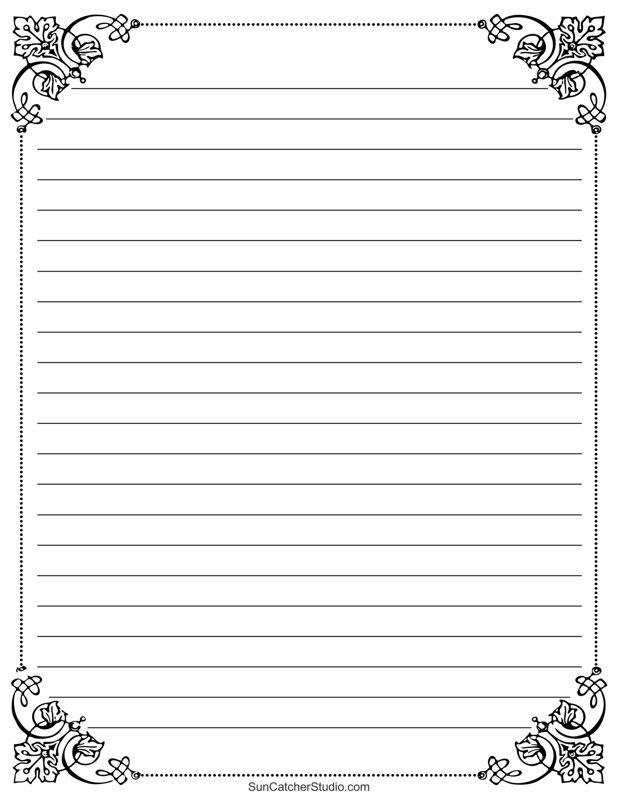 Free Printable Stationery And Lined Letter Writing Paper DIY Free Printable Stationery And Lined Letter Writing Paper DIY