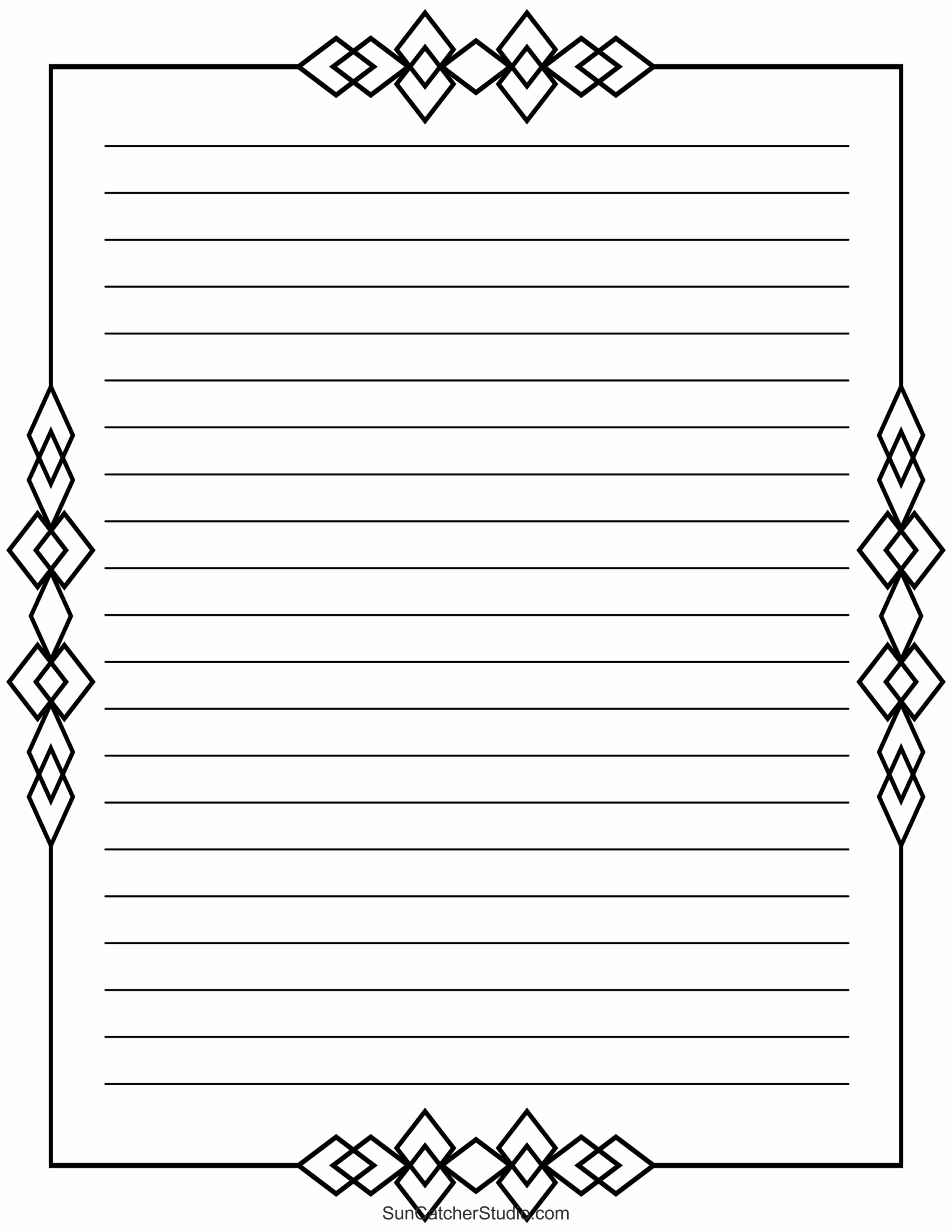 Free Printable Stationery And Lined Letter Writing Paper DIY 
