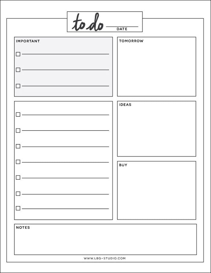 Free Printable To Do Lists PS Smart Living