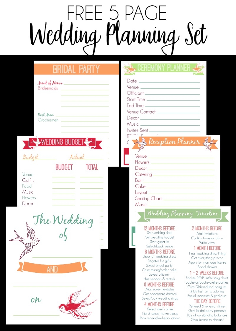 Free Printable Wedding Planner Free Printable Wedding
